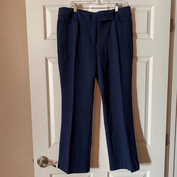 White House Black Market Pants - WHBM Navy Bootcut Pants, 16R